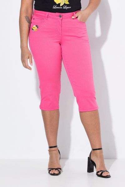 MIAMODA Regular-fit-Jeans 3/4-Caprijeans Carrie Zitronen-Stickerei günstig online kaufen