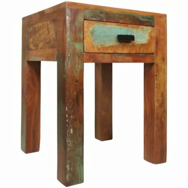 FineBuy Nachttisch aus Mango 40 x 40 cm braun günstig online kaufen