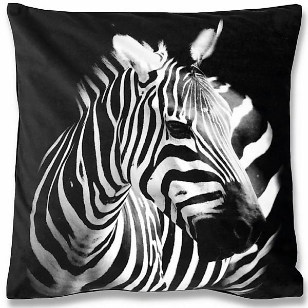 Bestlivings Kissenhülle Fotodruck 40 x 40 cm Zebra Ohne Füllung günstig online kaufen