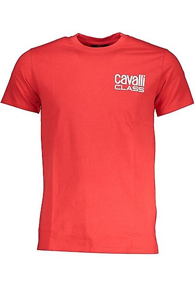 Cavalli Class T-Shirt Stilvolles rotes Herren T-Shirt mit Logo und günstig online kaufen