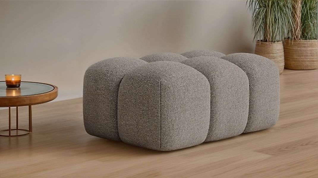 OTTO home Polsterhocker »KALLIE Sitzhocker, Bubble-Optik, Maße B/T/H: 90/60 günstig online kaufen