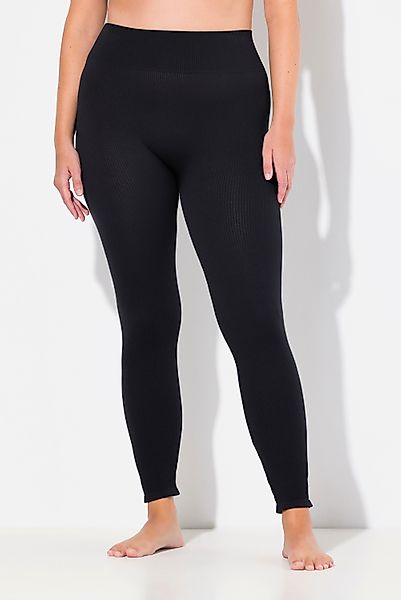Ulla Popken Feinstrumpfhose Strumpf-Leggings Rippjersey breiter günstig online kaufen