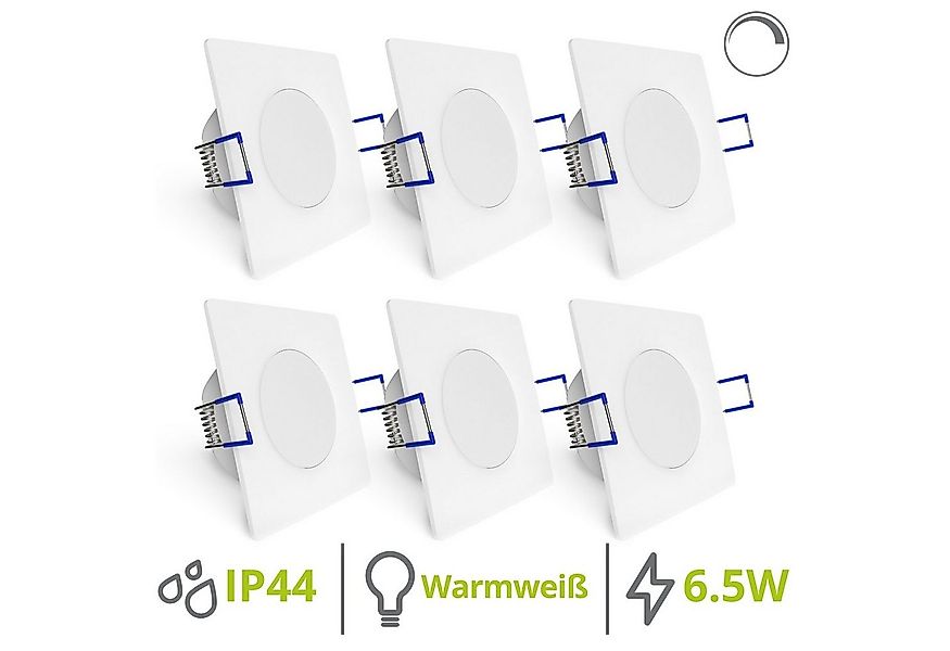 linovum LED Einbaustrahler 6er Set WEEVO flache & dimmbare LED Einbauspots günstig online kaufen