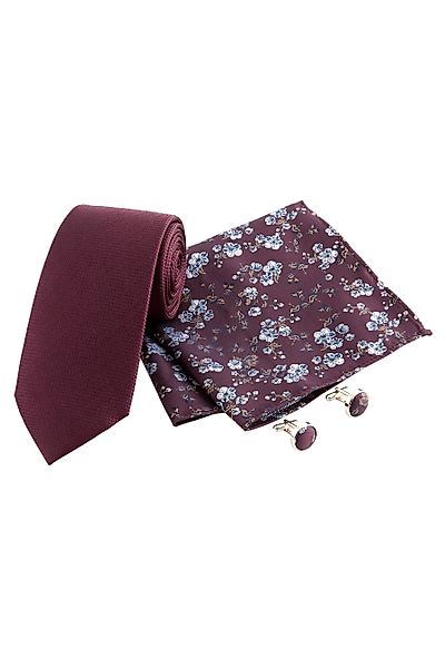Next Krawatte Krawatte, Einstecktuch + Manschettenknöpfe günstig online kaufen