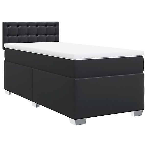 vidaXL Bett Boxspringbett mit Matratze Schwarz günstig online kaufen