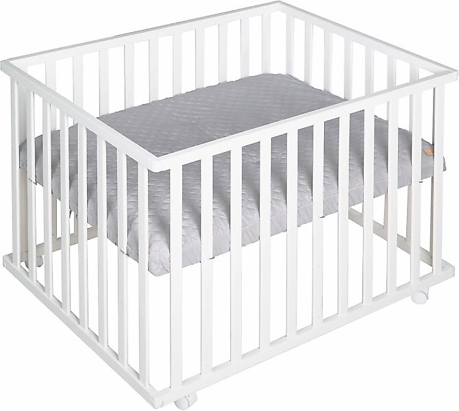 roba Laufgitter "Style weiß, 75x100 cm" bis 15 kg mit Laufgittereinlage sil günstig online kaufen