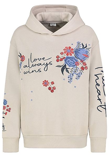 Eight2Nine Hoodie Florale Stickerei mit motivierenden Botschaften (1-tlg) D günstig online kaufen