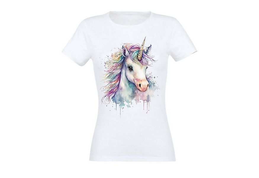 Banco T-Shirt Banco Damen Einhorn Kopfdruck T-Shirt mit hochwertigen Druck günstig online kaufen