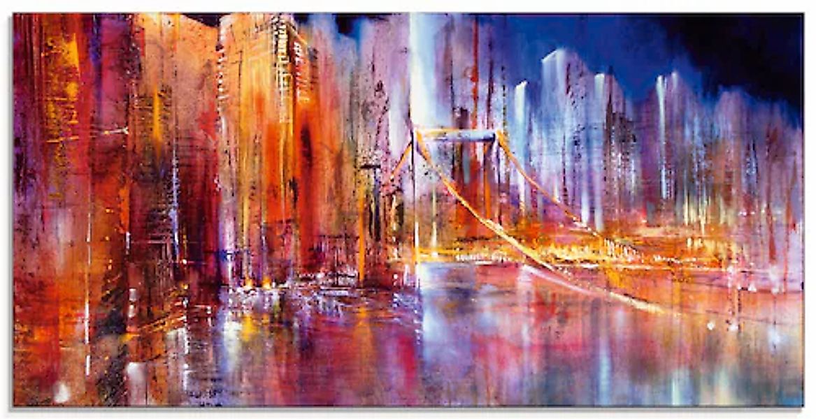 Artland Glasbild »Stadtansicht II« Brücken 1 Stk. tlg. in verschiedenen Grö günstig online kaufen