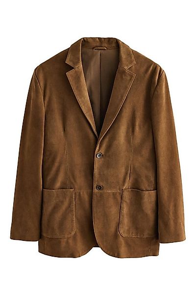 Next Jackenblazer Regular Fit Signature Sakko aus Veloursleder (1-tlg) günstig online kaufen