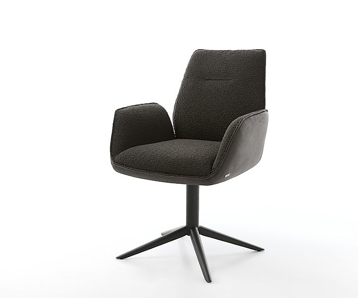 Drehstuhl Zoa-Flex Materialmix Schwarz Fußkreuz Schwarz 360° drehbar Wippfu günstig online kaufen