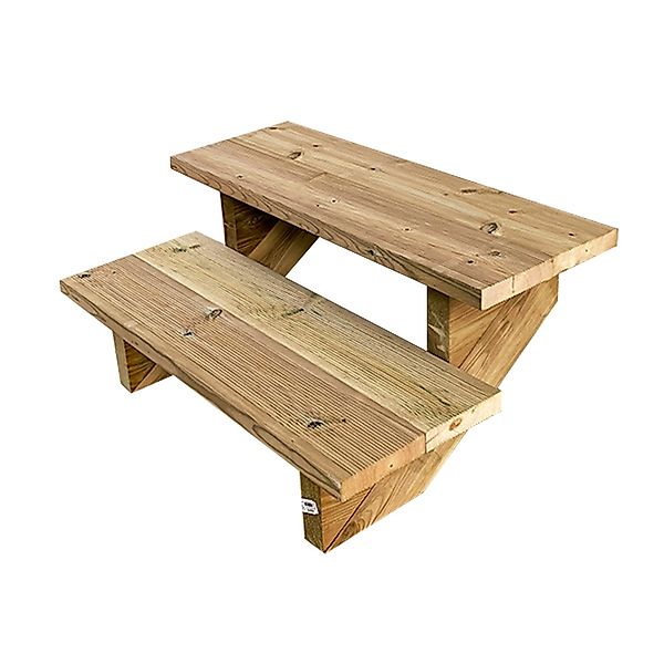 Vinuovo Terrassentreppe Holz 2 Stufen 80cm ohne Setzstufen günstig online kaufen