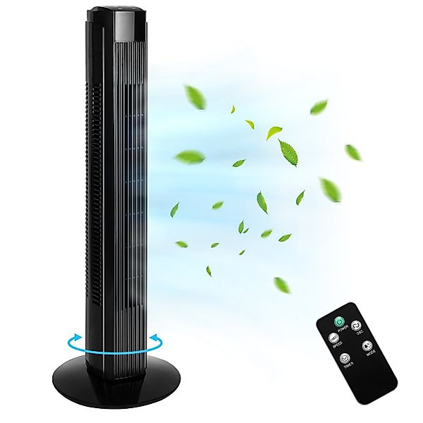 Nettlife Turmventilator mit fernbedienung leise 90° günstig online kaufen