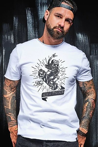 Hangowear Trachtenshirt Trachtenshirt Herren - SKATER - weiß günstig online kaufen