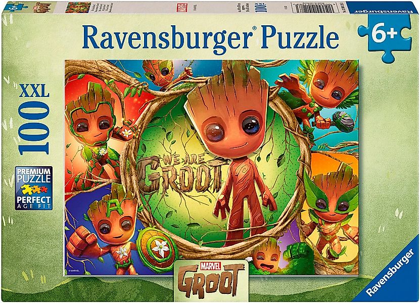 Ravensburger Puzzle Marvel Avengers - Wir sind Groot!, 100 Puzzleteile, Mad günstig online kaufen