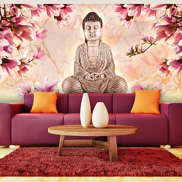Xxl Tapete - Buddha Und Magnolia günstig online kaufen