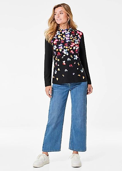 GOLDNER Print-Shirt "Kurzgröße Druckshirt mit Stehkragen" günstig online kaufen