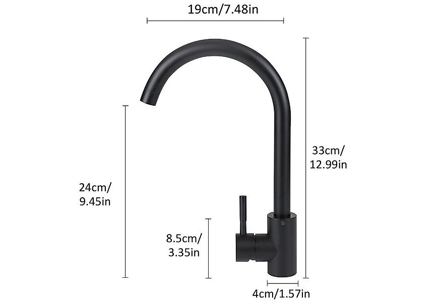 ZMH Waschtischarmatur 3 Stile Edelstahl Mischbatterie 360° Schwenkbar für K günstig online kaufen