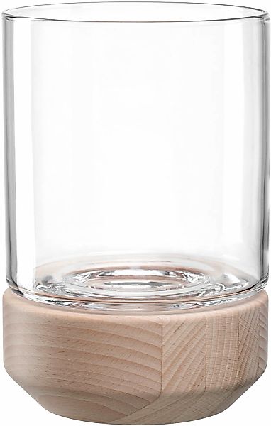 LEONARDO Windlicht "Windlicht auf Holzsockel LEGNO" günstig online kaufen