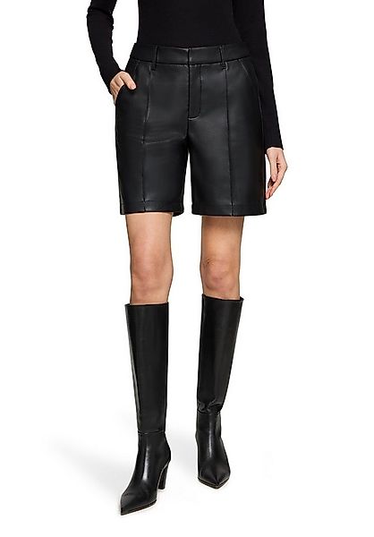 Cartoon Shorts Damen Kunstleder-Shorts mit Biesen günstig online kaufen