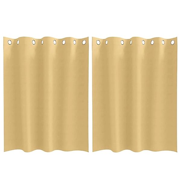 vidaXL Verdunkelungs-Vorhänge mit Ringen Beige Polyester 4107313 günstig online kaufen