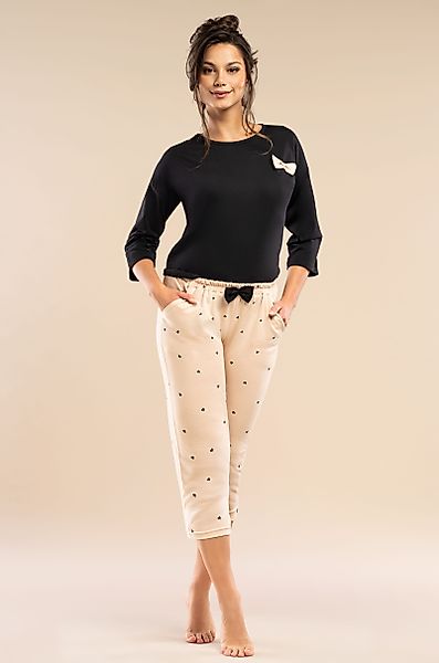 Mademoiselle Sommeil Capri-Pyjama Schlafanzug mit Herzchenprint, günstig online kaufen