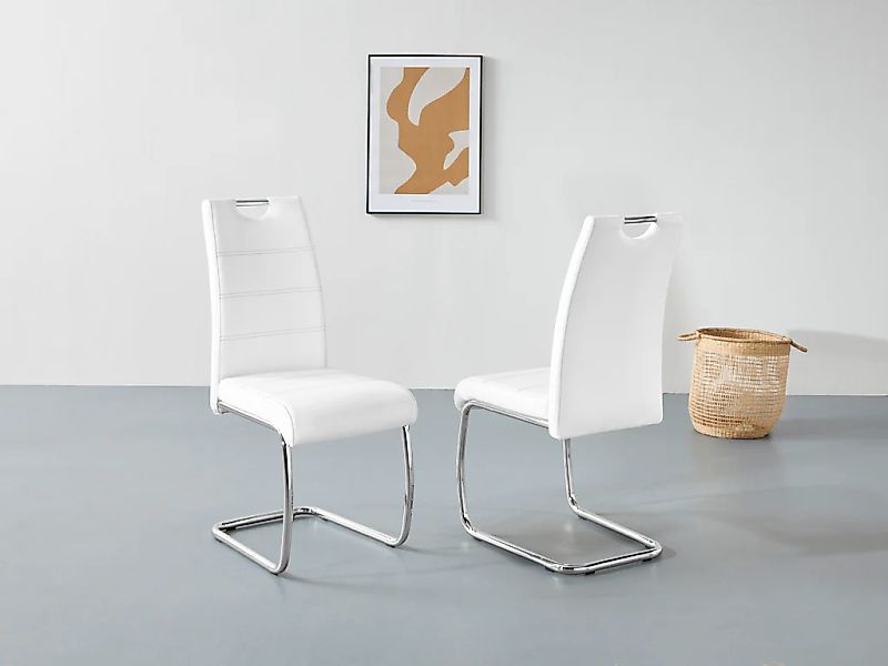 HELA Freischwinger "Flora, Esszimmerstühle", (Set), 2 St., Kunstleder, Schw günstig online kaufen