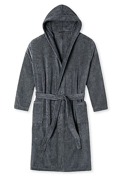 Schiesser Bademantel - Frottee - Mit Kapuze, Bindegürtel, Taschen, Midi, Ba günstig online kaufen