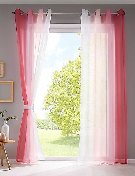 Gardinenbox Gardine, Ösen (2 St), transparent, günstig online kaufen