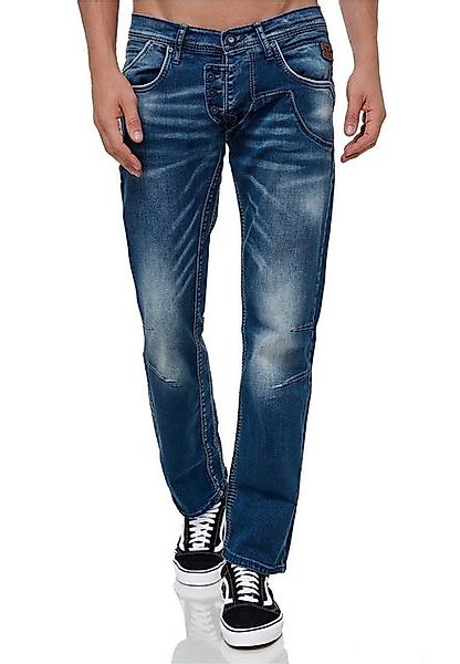 Rusty Neal Straight-Jeans RUBEN 42 mit angesagten Ziernähten günstig online kaufen