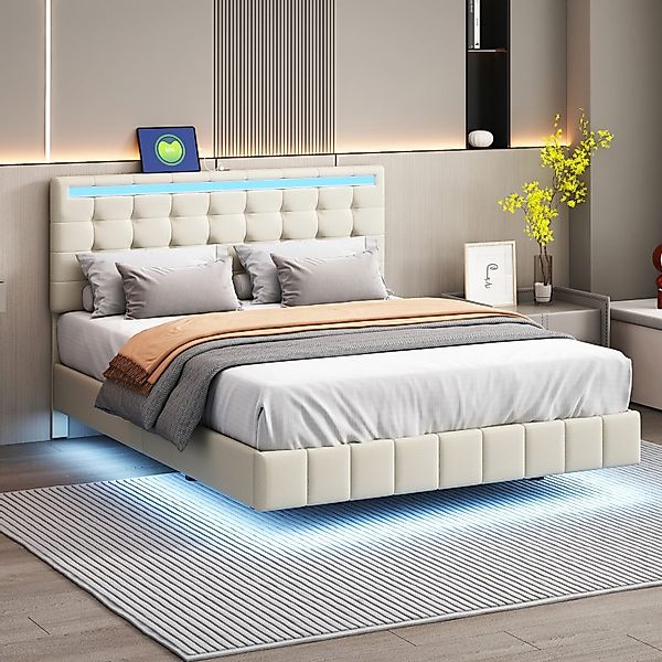 PXloue Polsterbett Doppelbett Jugendbett (Mit 2 günstig online kaufen