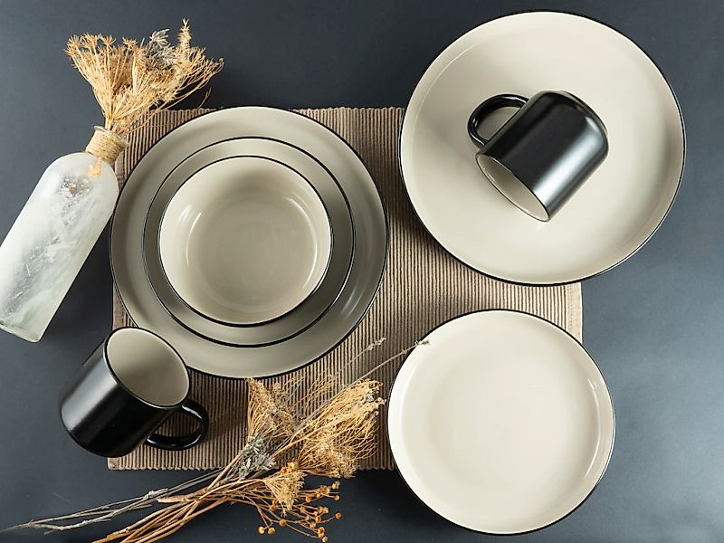 my home Kombiservice »modernes Geschirr-Set, Service Östra Greda«, (Set, 16 günstig online kaufen