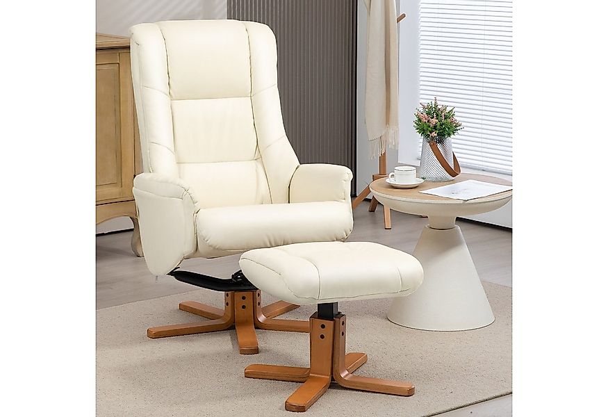 HOMCOM Polsterstuhl Schaukelliege mit hoher Rückenlehne und Holzrahmen (Lie günstig online kaufen