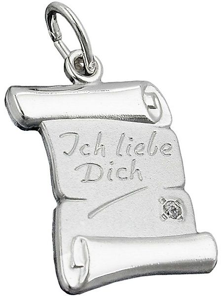 Gallay Kettenanhänger 21x14mm Schriftrolle -Ich liebe günstig online kaufen