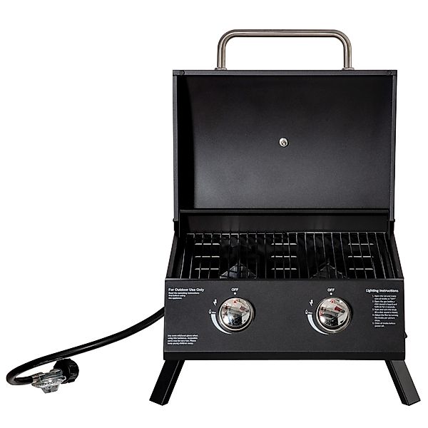 Tisch-Gasgrill mit zusammenklappbaren Beinen - 2 Brenner 5 KW - Camping-Gas günstig online kaufen