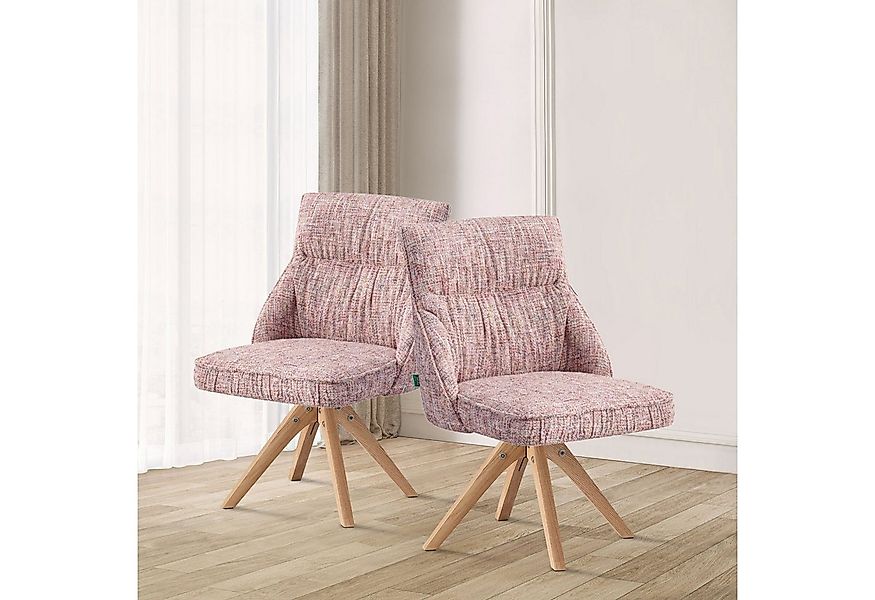 DUBI Möbel Polsterstuhl, 360° drehbar mit Rückholfunktion 2er-Set günstig online kaufen