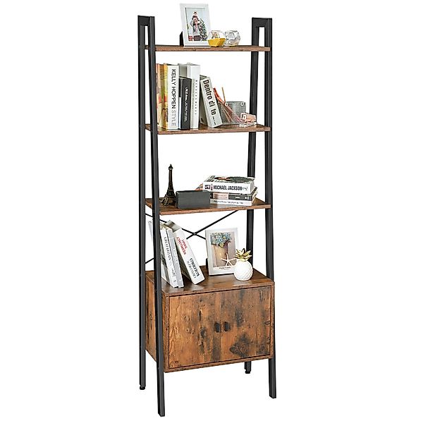 VASAGLE Standregal Bücherregal, Leiterregal, mit Schrank, günstig online kaufen