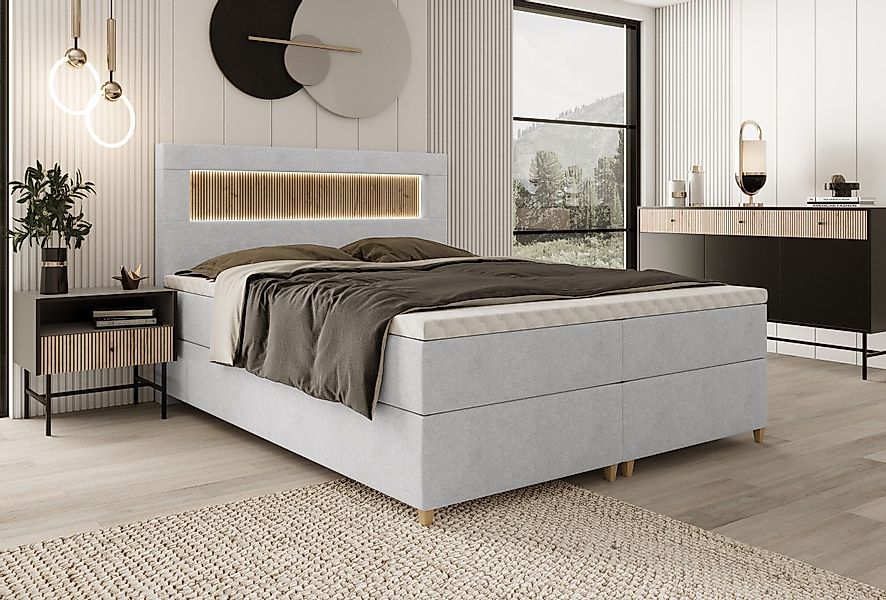 wonello Boxspringbett Espoo 2, mit LED-Beleuchtung, günstig online kaufen