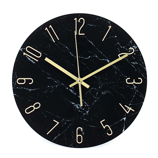 K&L Wall Art Wanduhr Steinoptik Glasuhr günstig online kaufen