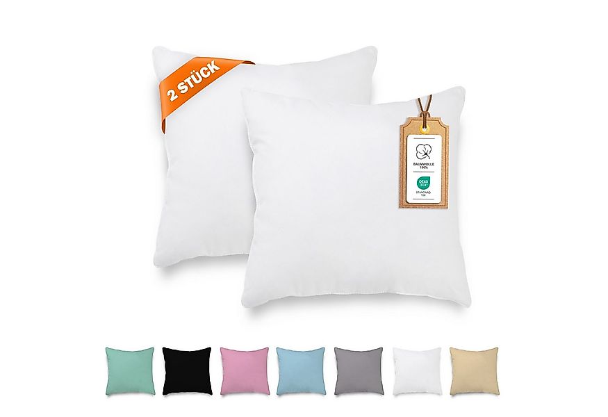 Veluna Home Kissenbezüge 100% Baumwolle(2er-Set) Renforcé Kissenbezug mit R günstig online kaufen