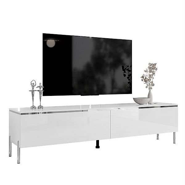 Lookway TV-Schrank AURORA SILVER auf Beinen und LED Beluchtung Breite: 180 günstig online kaufen