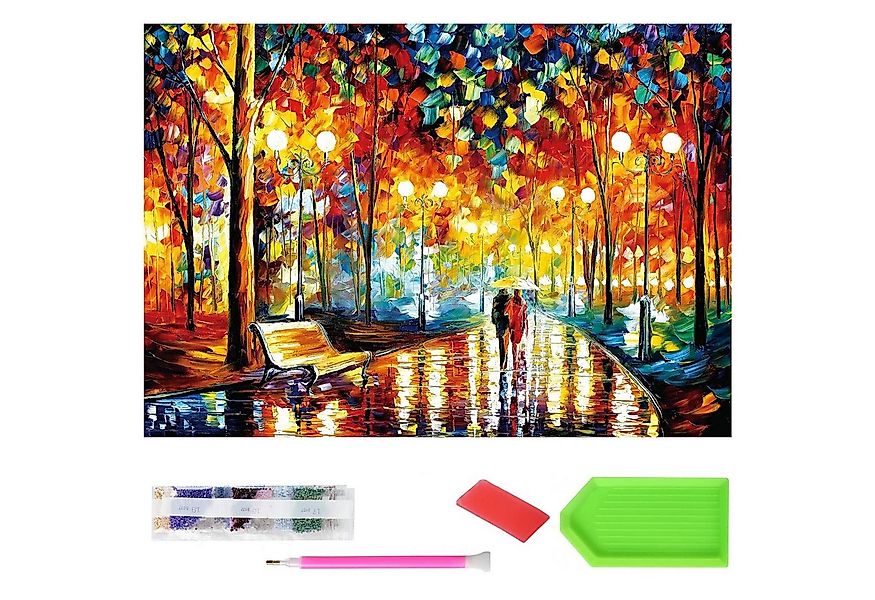 LA CUTE Malen nach Zahlen XXXL 5d Diamond Painting Herbstlicher Stadtpark n günstig online kaufen