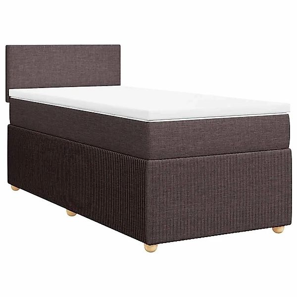 vidaXL Boxspringbett mit Matratze Dunkelbraun 80x200 cm Stoff 3289579 günstig online kaufen