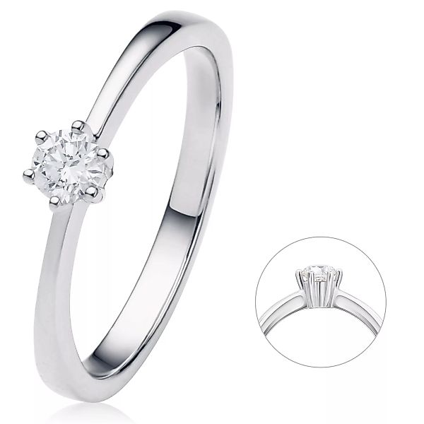 ONE ELEMENT Diamantring "0.15 ct Diamant Brillant Ring aus 950 Platin", Dam günstig online kaufen