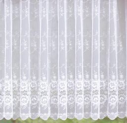 Stickereien Plauen Gardine "Bianca" Kräuselband 1 Stk. tlg. veredelt mit ec günstig online kaufen