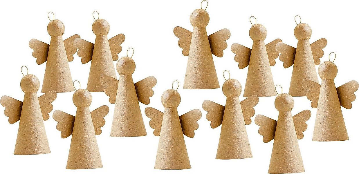 VBS XXL Dekofigur Engel (12 St), Pappmaché 8,5 cm x 11,5 cm günstig online kaufen