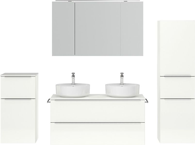 nobilia® Badmöbel-Set »Alvene«, (4 St., vormontiert, mit Soft-Close), inkl. günstig online kaufen