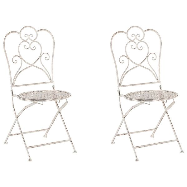 Beliani Gartenstuhl Beige 48x44x92 günstig online kaufen