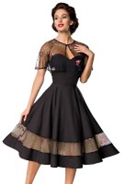 Vintage-Kleid mit Cape günstig online kaufen
