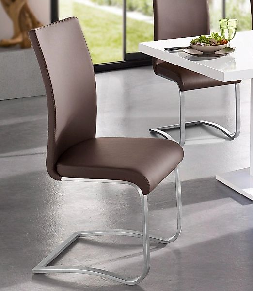 MCA furniture Freischwinger "Arco", (Set), 2 St., Leder, Stuhl mit Echtlede günstig online kaufen
